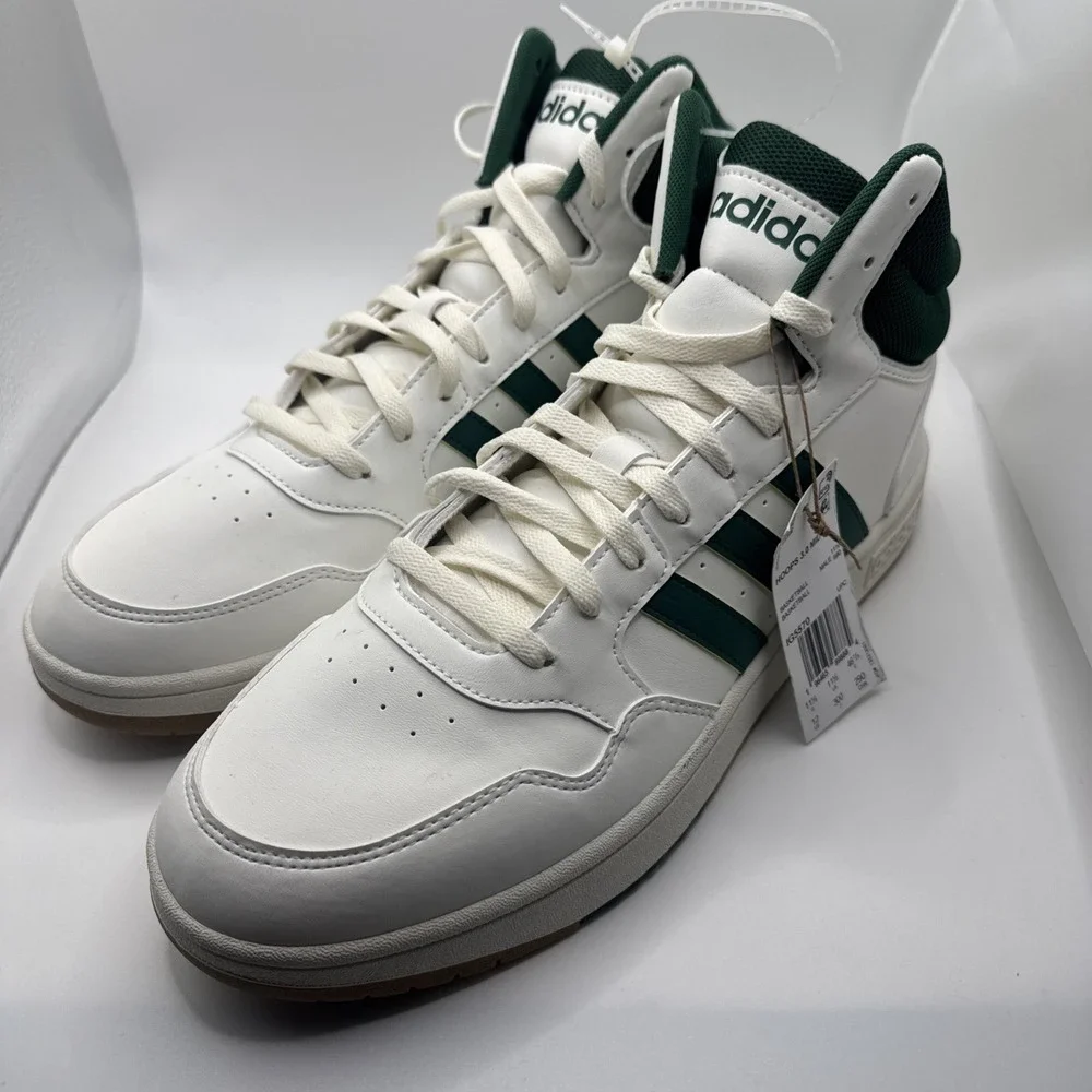Adidas HOOPS 3.0 MID Green/White IG5570 Men's Size 12‎ NEW NWT